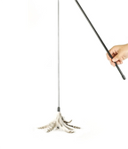 Feather Wand Cat Toy – Elastic String Kitten Fishing Toy