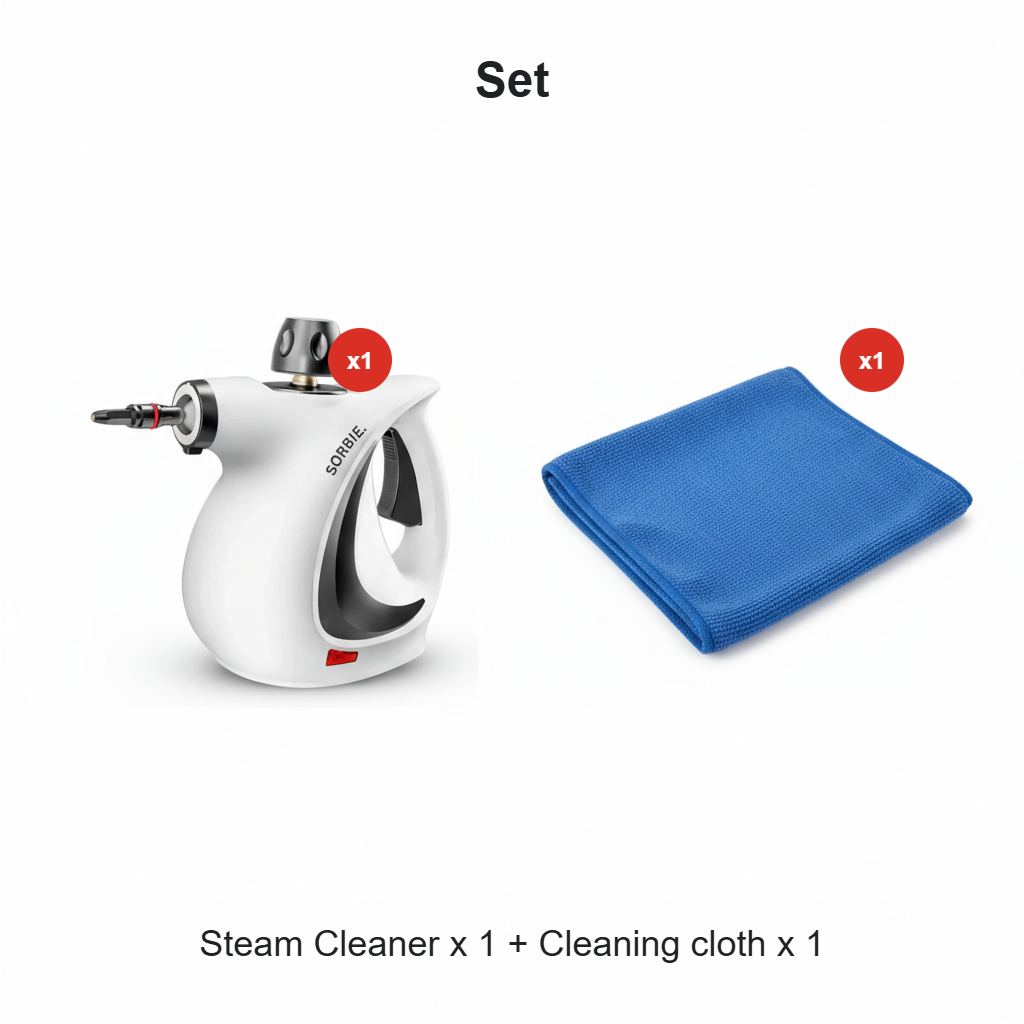 Handheld Multi-Surface Steam Cleaner with 12 Accessories