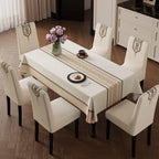 Embroidered Stretch Chair Cover - Thick Universal Dining Chair Slipcover, All Season, Aesthetic Room Decor