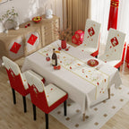 Embroidered Stretch Chair Cover - Thick Universal Dining Chair Slipcover, All Season, Aesthetic Room Decor