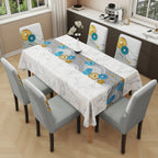 Embroidered Stretch Chair Cover - Thick Universal Dining Chair Slipcover, All Season, Aesthetic Room Decor