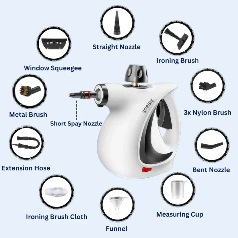 Handheld Multi-Surface Steam Cleaner with 12 Accessories