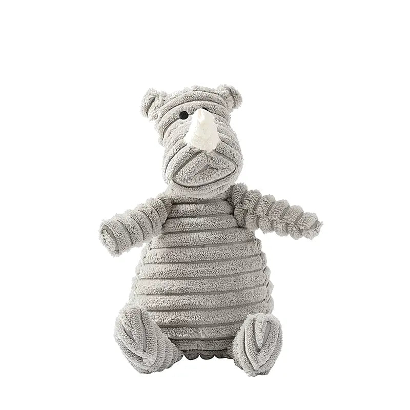 WhiskerWorks Pet Dental Chew Toy Bundle | Set of 4 Plush Animal Toys