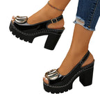 ☀️New arrival 45% OFF!🏖️Elegant Peep-Toe Buckle Heeled Sandals