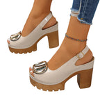 ☀️New arrival 45% OFF!🏖️Elegant Peep-Toe Buckle Heeled Sandals