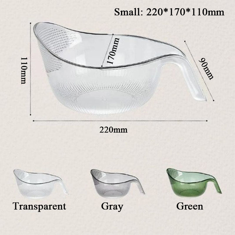 🍚💦50% OFF – Multipurpose Rice Washing Bowl Strainer with Handle – Wash, Rinse & Drain in 1 Bowl! | No More Messy Sinks | Kitchen Must-Have ✨