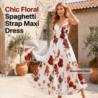 Women's Floral Spaghetti Strap Maxi Dress