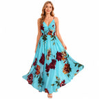 Women's Floral Spaghetti Strap Maxi Dress
